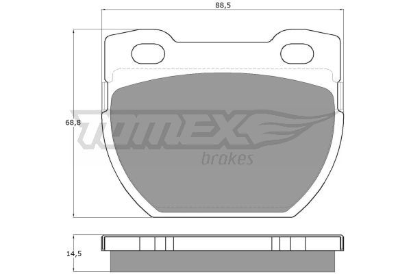 TOMEX BRAKES Комплект тормозных колодок, дисковый тормоз TX 19-24